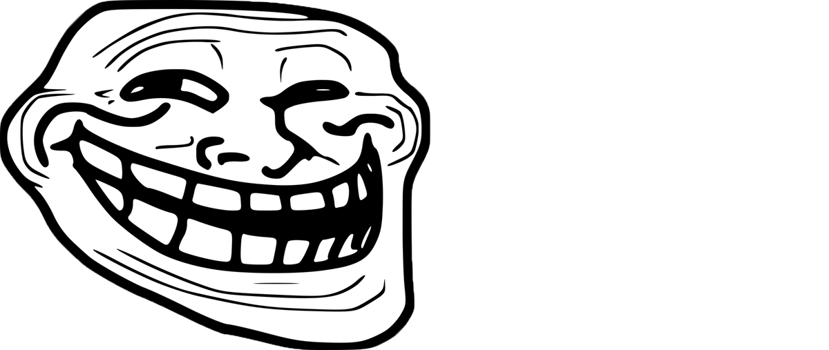 Troll Face. Картинка очень популярна среди молодежи в соц сетях.