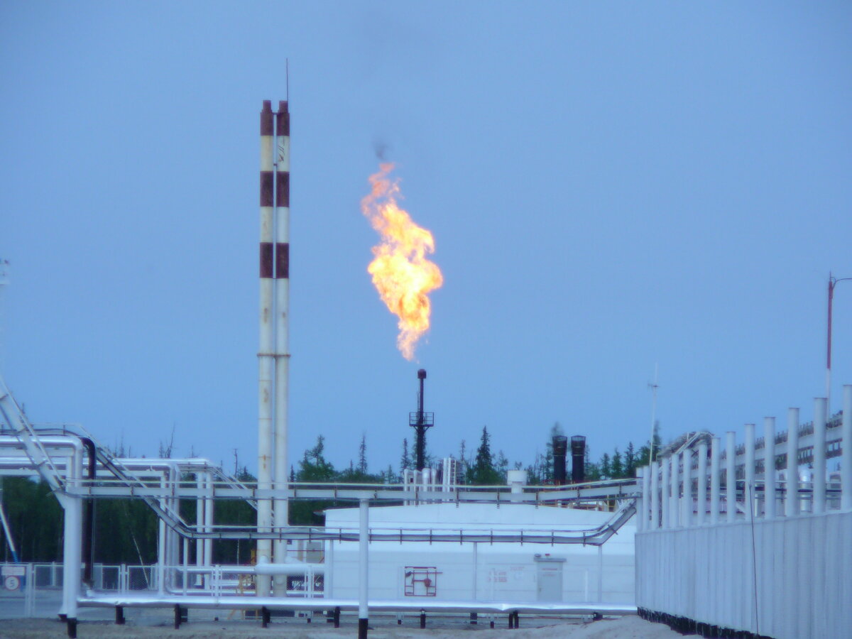 Добыча газа.