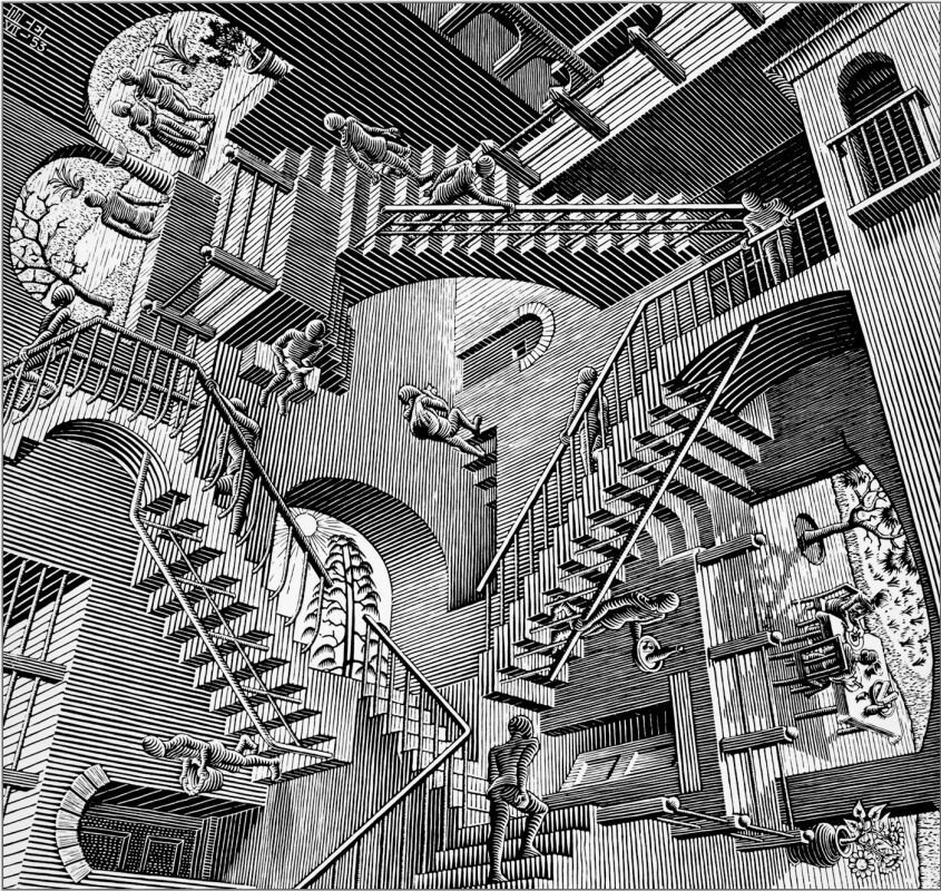Мауриц Корнелис Эшер, “Относительность”, 1953 год