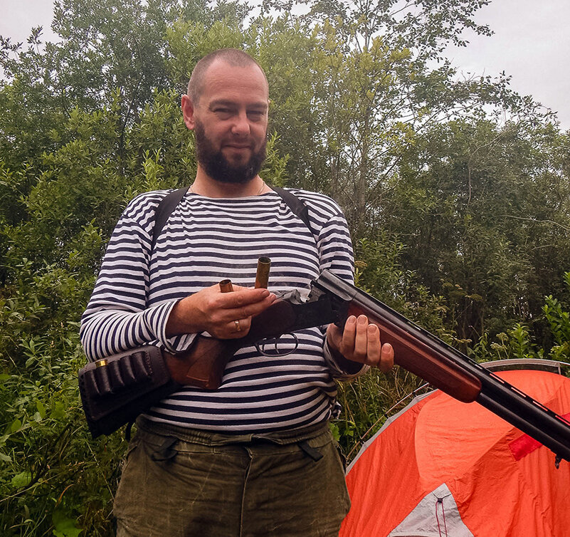 Я на осеннем открытии охоты.