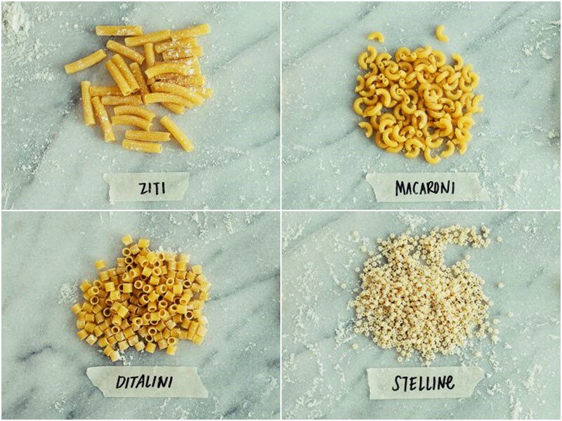 Виды макарон по форме, подходящей для насадки и прикормки