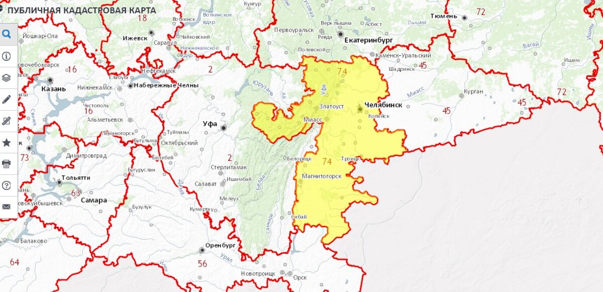 Кадастровая карта учалы. Челябинск и Башкортостан на карте.
