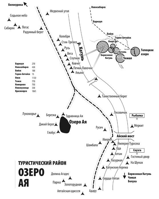 Базы отдыха горный алтай на берегу катуни карта