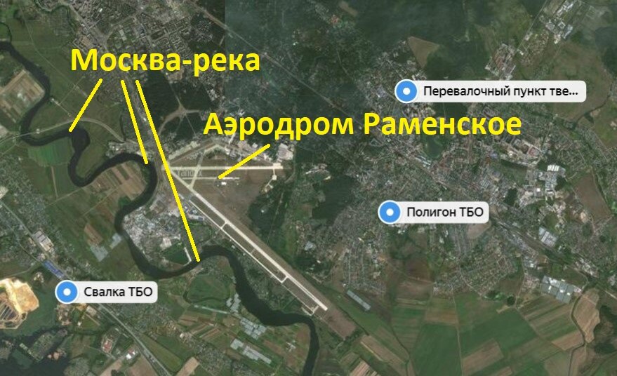Карта свалок Московской области