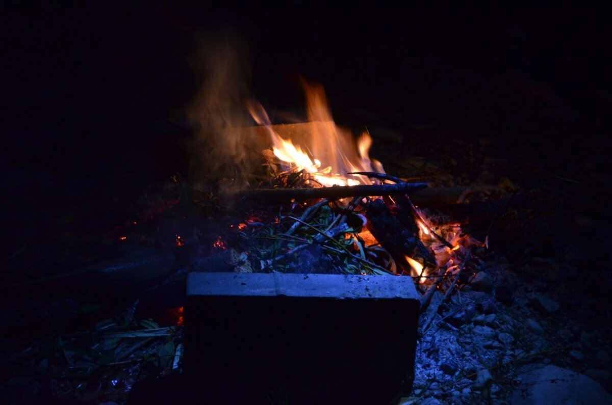 Костер на берегу /Авторское фото/