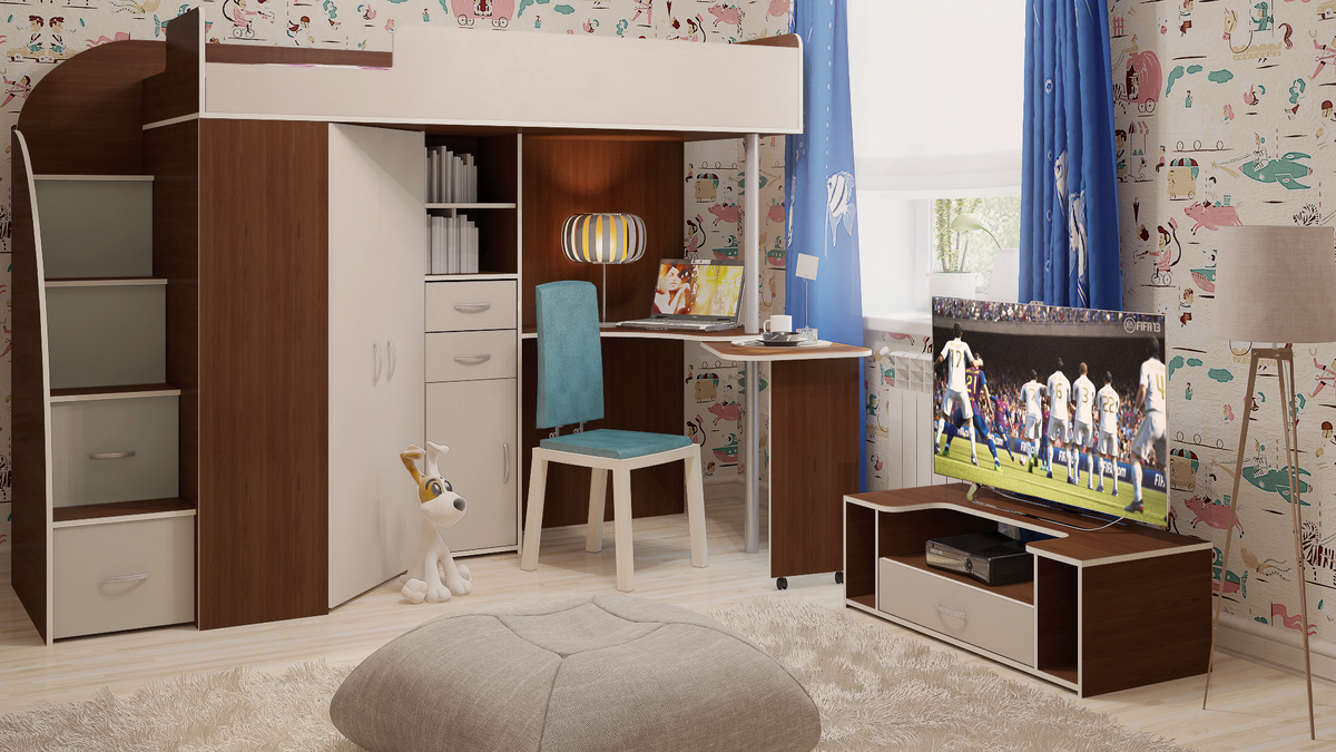 Серия детской мебели БамБини(Главмебель)