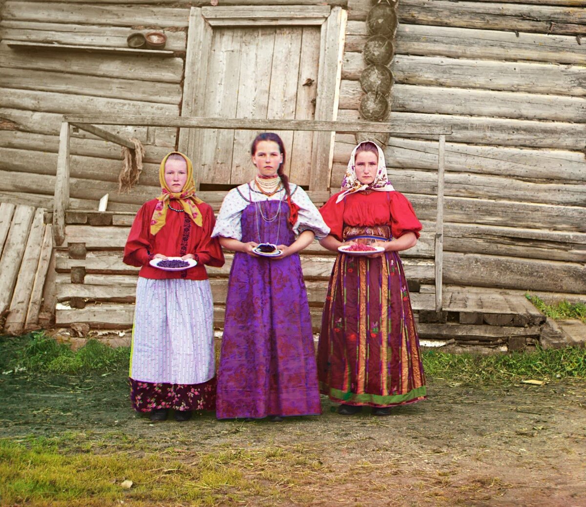  Русские крестьянки , 1909, деревня Топорня