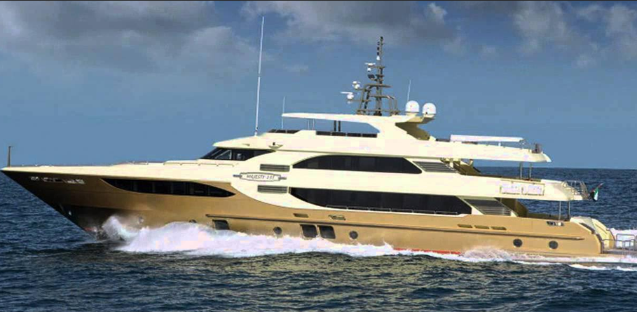 На отделку самой дорогой в мире яхты ушло более 100 000 кг золота и платины. Золотом покрыто все судно, начиная от якоря и заканчивая элементами интерьера. Помимо этого, в интерьере используются метеоритные камни и настоящие кости динозавра. Кто же владеет этим судном? Имя владельца не разглашается, но по некоторым предположениям оно принадлежит самому богатому бизнесмену из Малайзии Роберту Куоку.