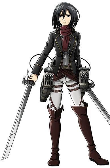 Микаса в полном обмундировании.