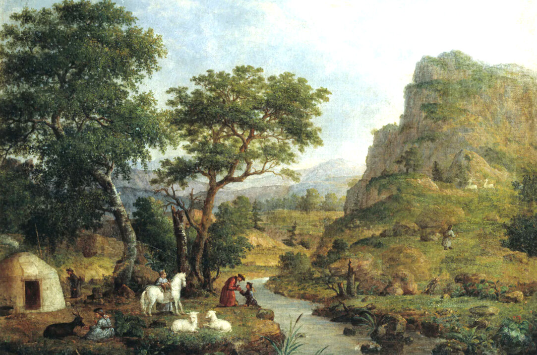 "В горах Китая", 1830 год. Художник Легашов Антон Михайлович.