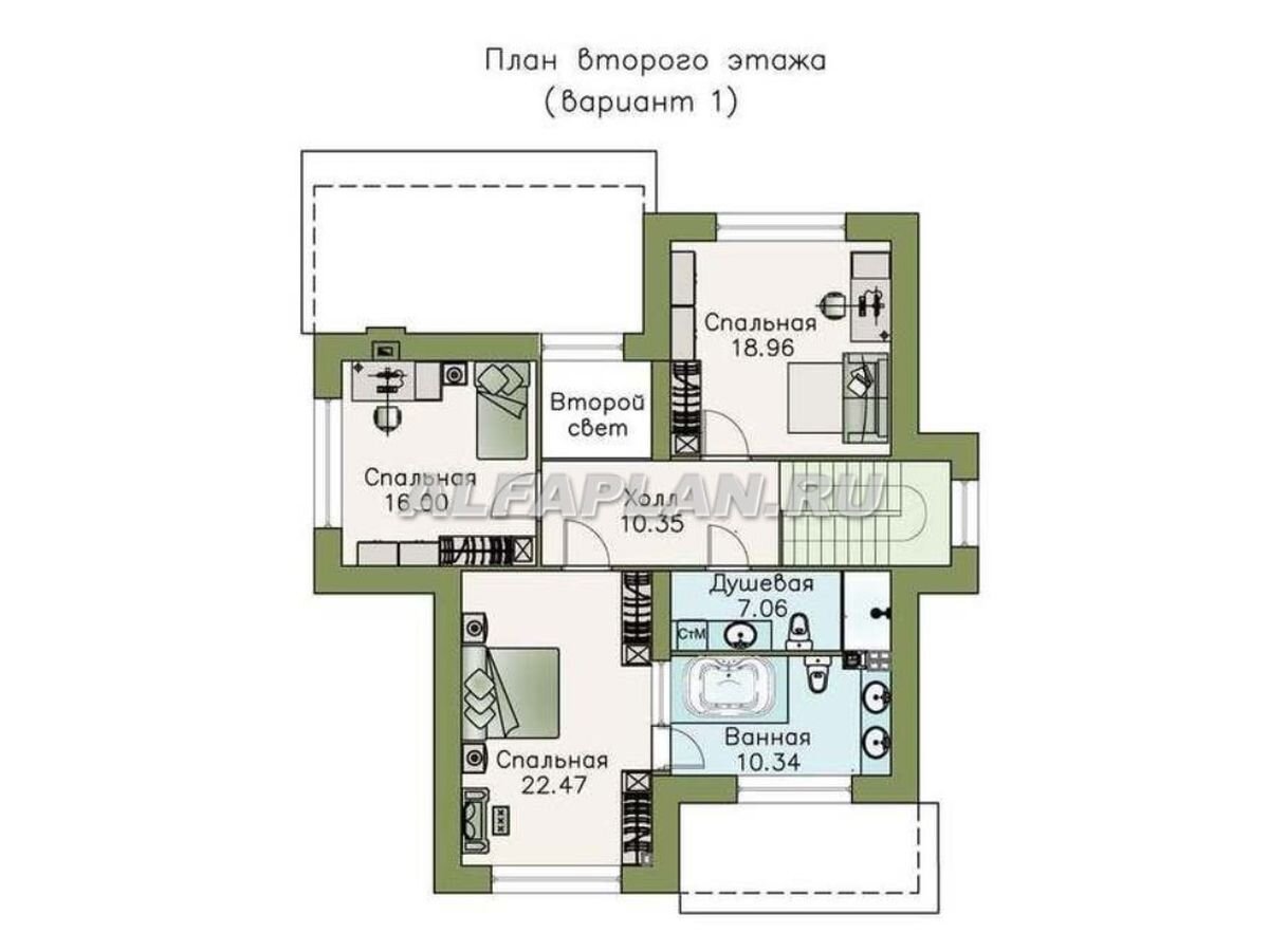 Планировка дома по проекту "Северная корона" 193а
