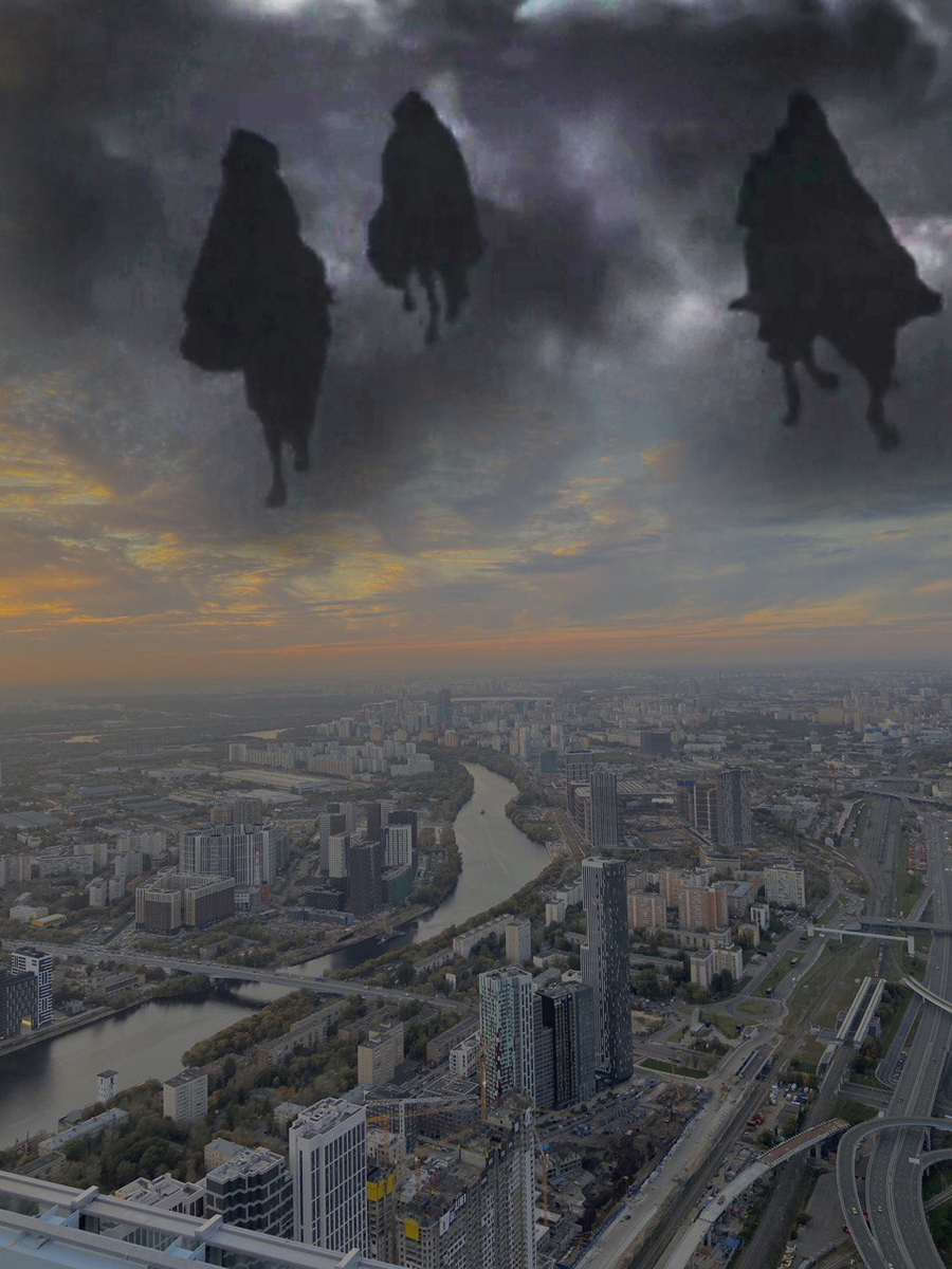 Три всадника гордо скачут вдаль 