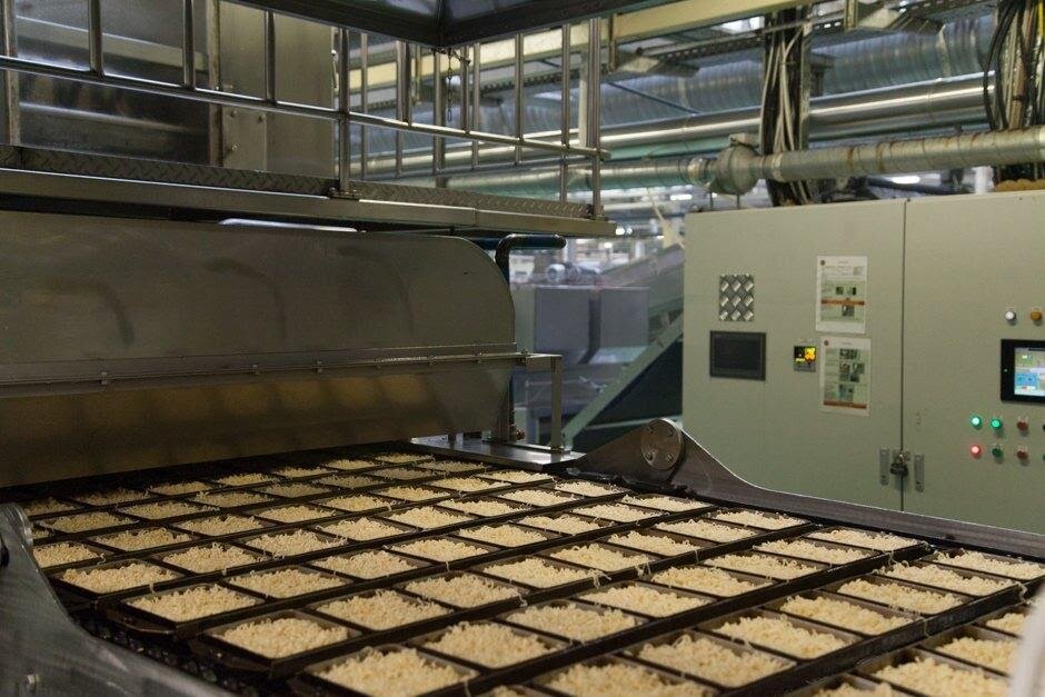 Доширак завод раменское. Цех по изготовлению домашней лапши. Формование макаронных изделий. Завод роллтон в россии. Завод лапши быстрого приготовления.