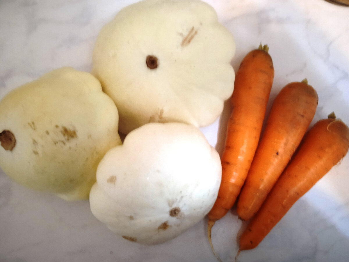патиссоны и морковь