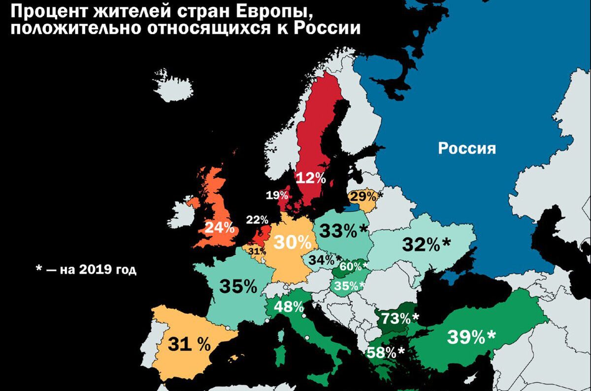 Карта русофобии в мире