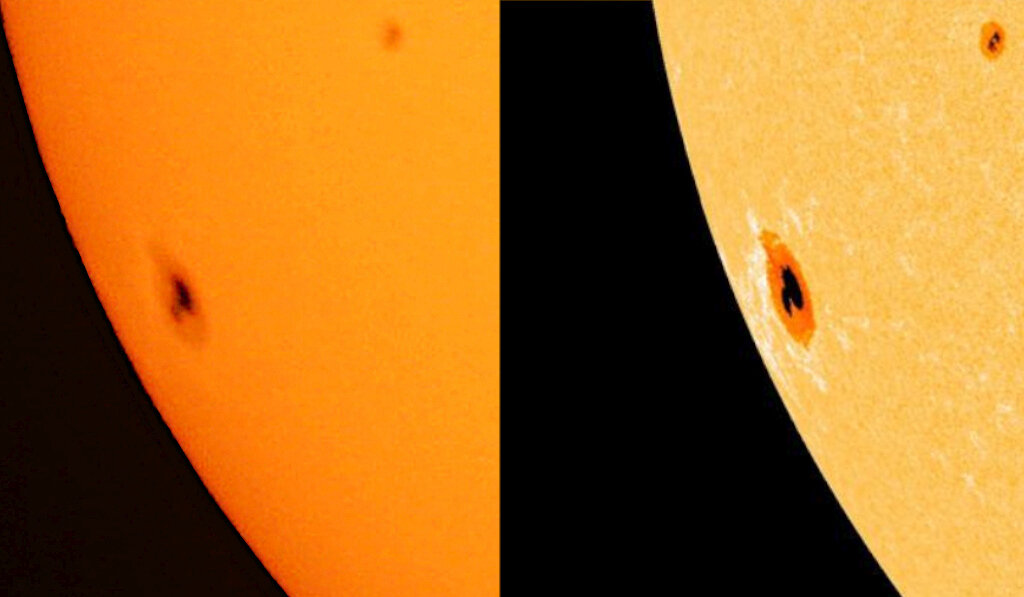 Активная область AR 13363 утром 7 июля 2023 года, на основе фото автора и данных SDO