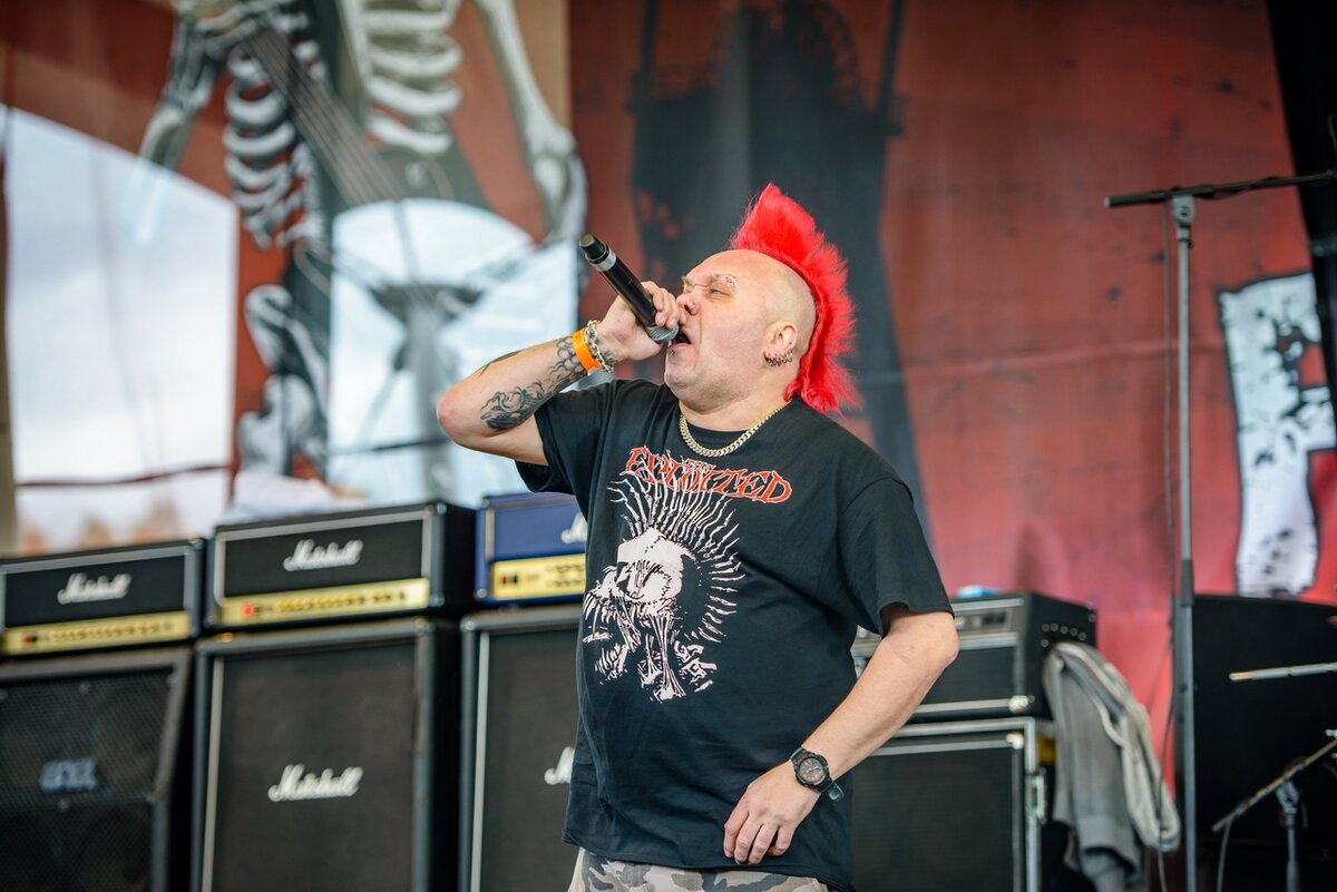 Основатель рок - группы The Exploited, Уотти Бьюкэн, ввёл в моду ирокез