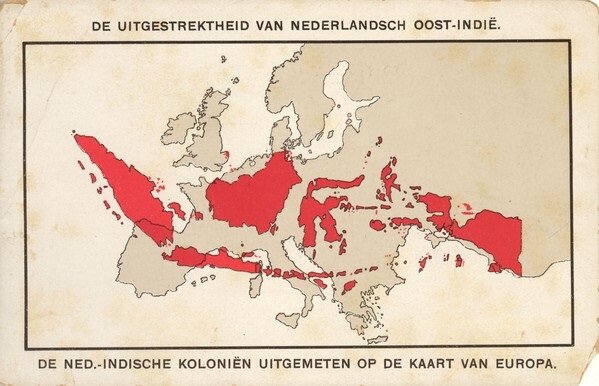 Fig. 03. 1920 Netherlands Colonial Empire - Dutch East Indies & Europa map.