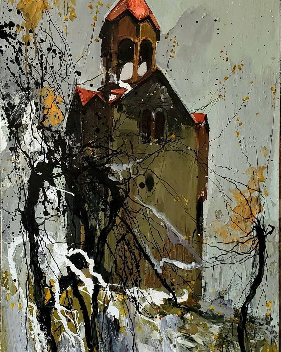 Чатинян. Пейзаж в Ахпате. 2020. Холст, масло.