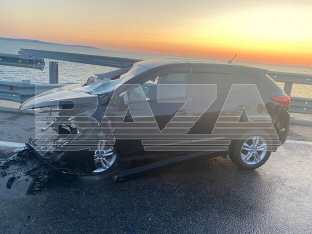    Опубликованы кадры с места происшествия на Крымском мосту