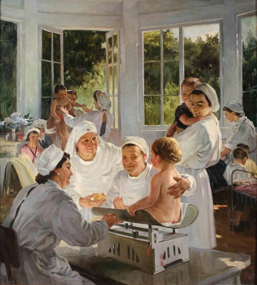Анатолий Левитин. Мастера детского здоровья. 1955г.
