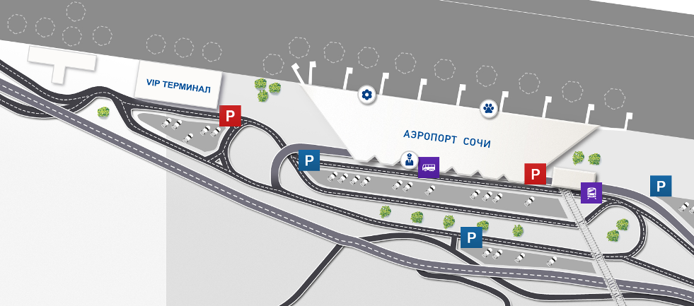 Схема аэропорта Сочи