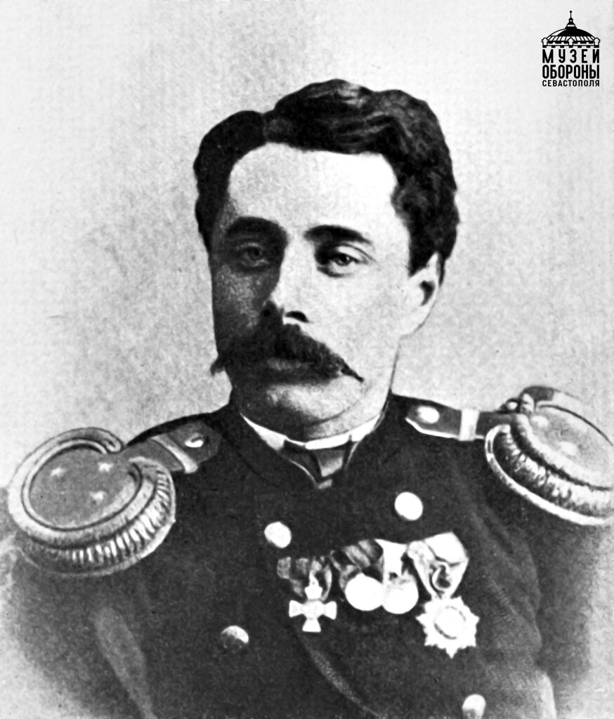 Контр-адмирал И.М. Диков (1833–1914), участник обороны Севастополя 1854–1855 гг. на Малаховом кургане и 3-м бастионе. Военный министр России в 1907-1909 гг. 1903 г. Севастопольцы. Вып. 1. Фото