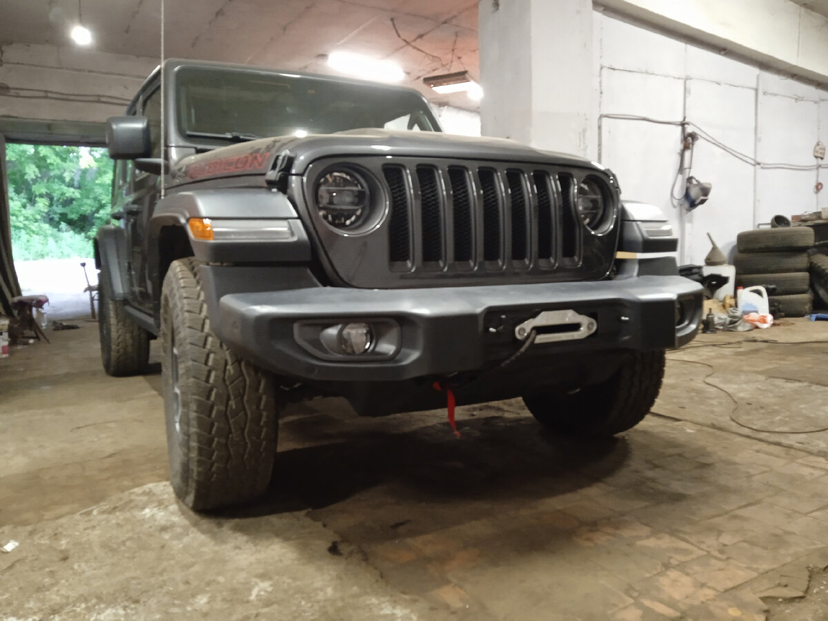 Изготовление площадки и установка лебедки в штатный бампер Jeep Wrangler  Rubicon 2019 года выпуска | Хроники Крокозяблы | Дзен