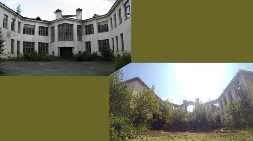 Оказавшись заброшенным, здание санатория быстро разрушилось