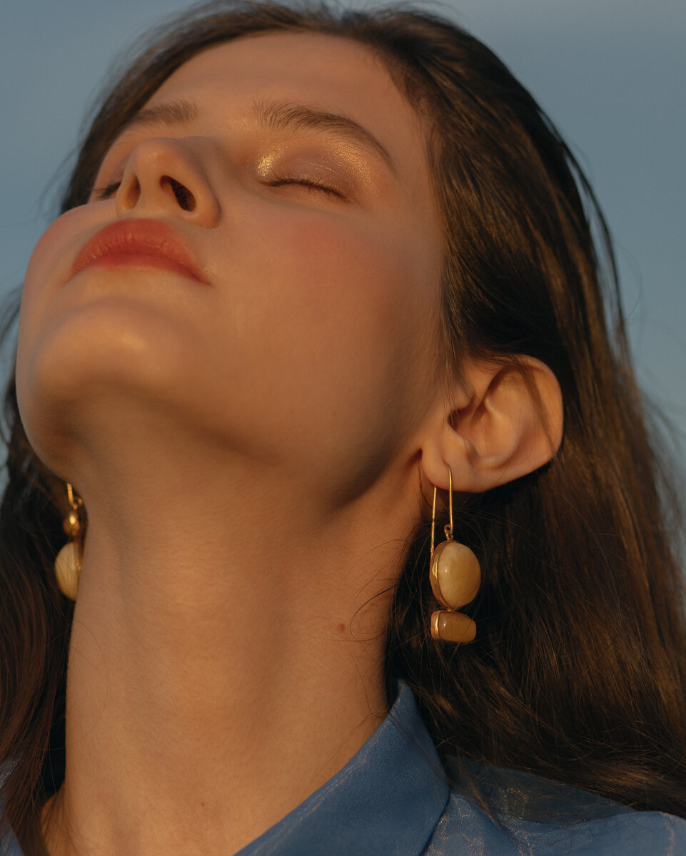 Асимметричные серьги на швензе 