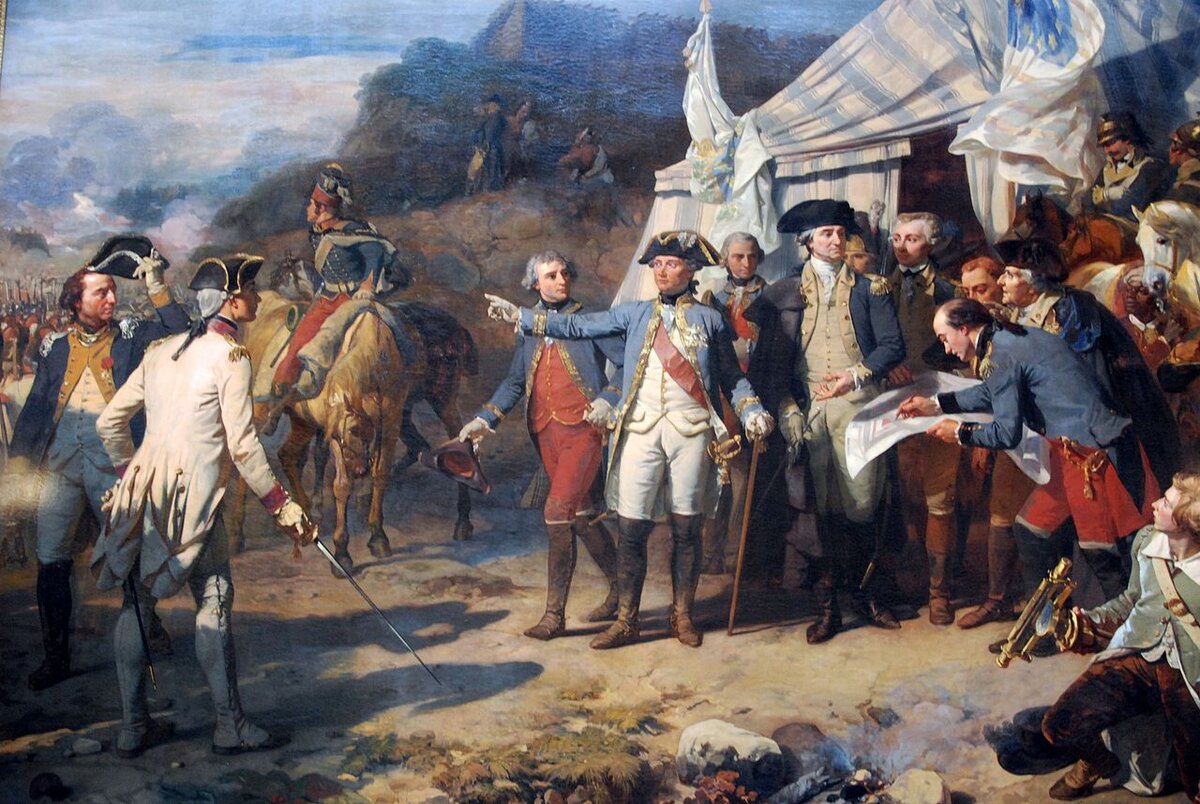 История америки. Битва при Йорктауне 1781. Осада Йорктауна. Джордж Вашингтон Йорктаун. Вашингтон и Рошамбо во время осады Йорктауна.