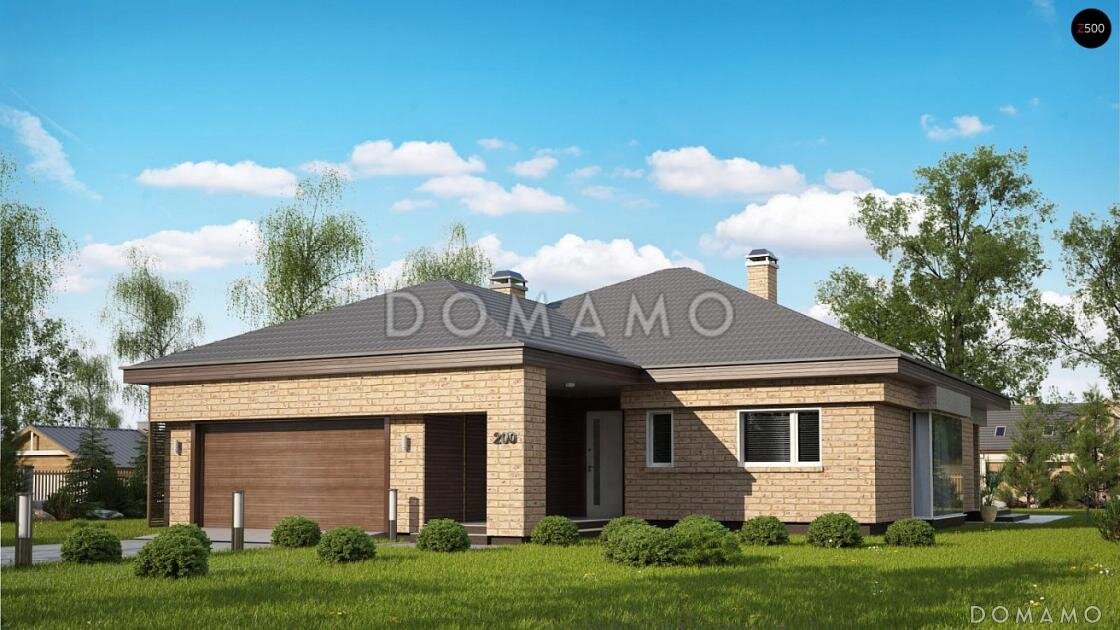 Проект D2336 — одноэтажный дом с гаражом