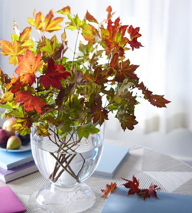 Букеты из осенних листьев: красивые идеи с фото