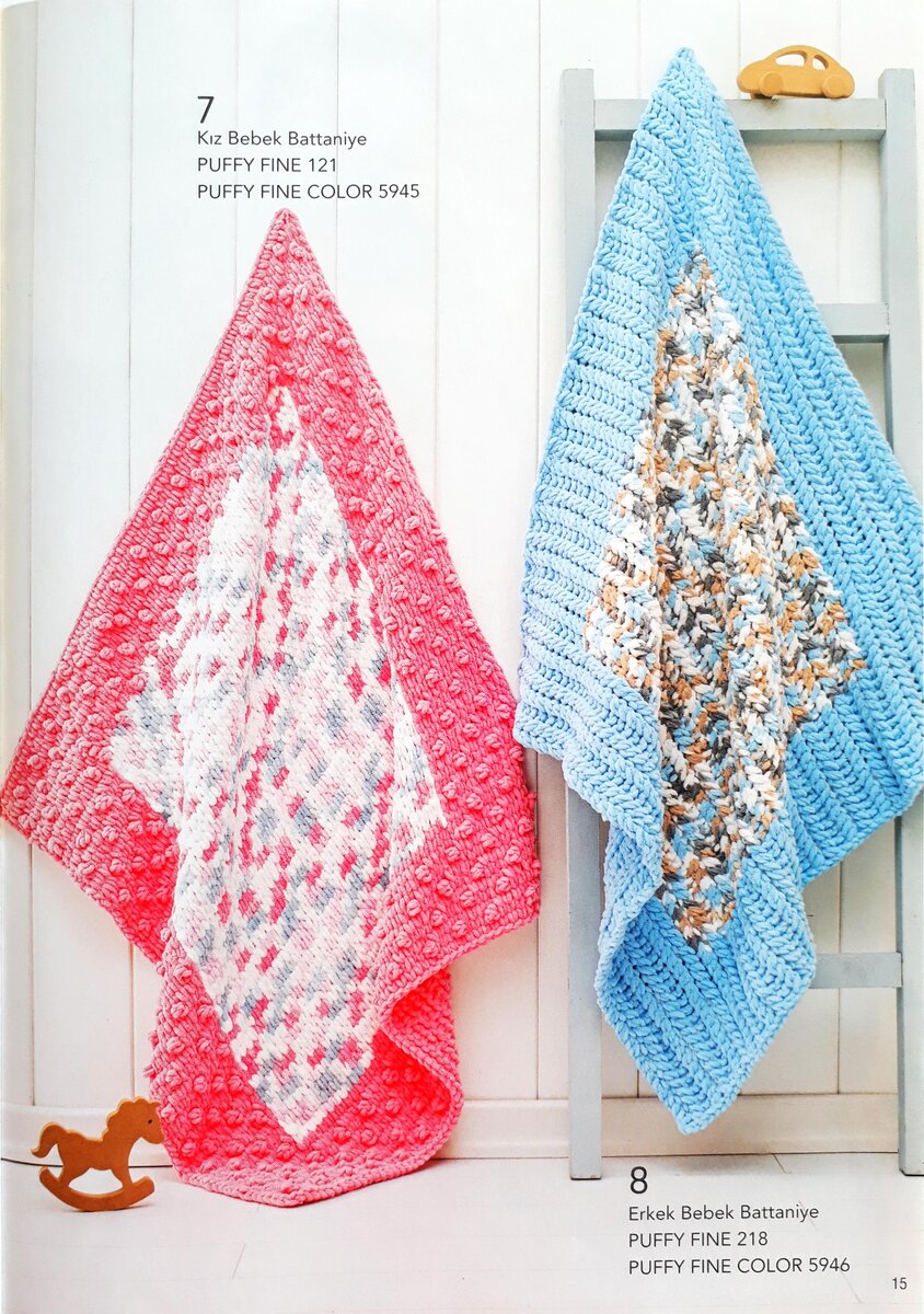 пледы для малышей из журнала Alize