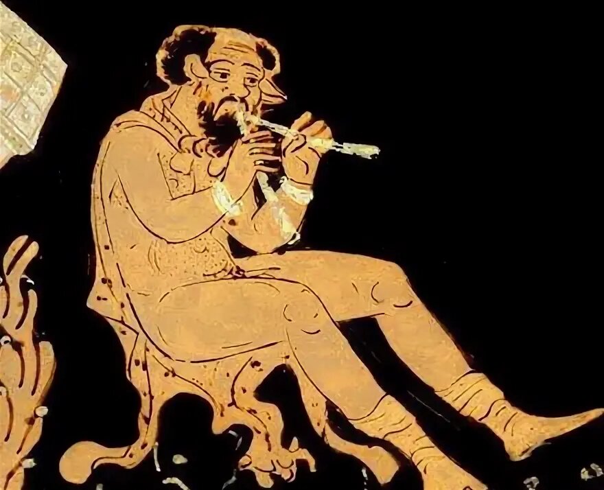 Марсий (фрагмент), 4 век до н.э., Лувр. Источник: https://ancient-mythology.ru/satir-marsij/