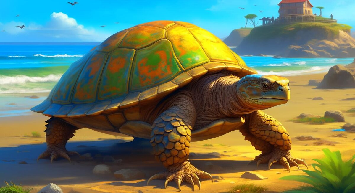 Черепаха на пляже