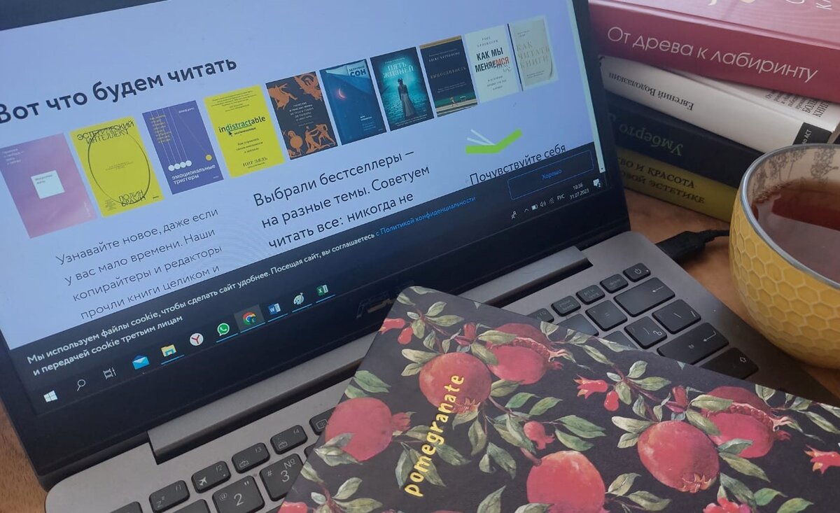 Интернет-страница с перечнем книг, саммари которых МИФ предлагает прочесть в рамках марафона "10 книг за 10 дней".