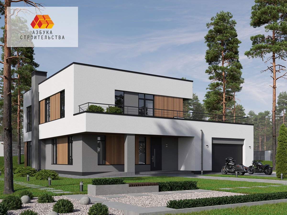 Дом в стиле хай-тек АС-263