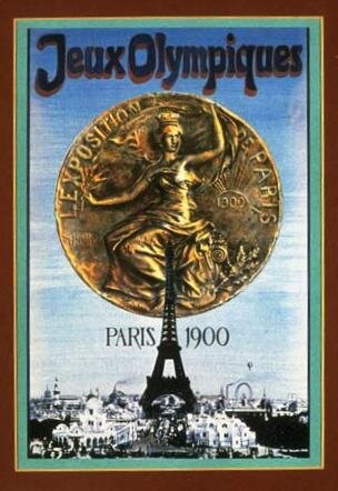 плакат Олимпийских игр в Париже 1900 год