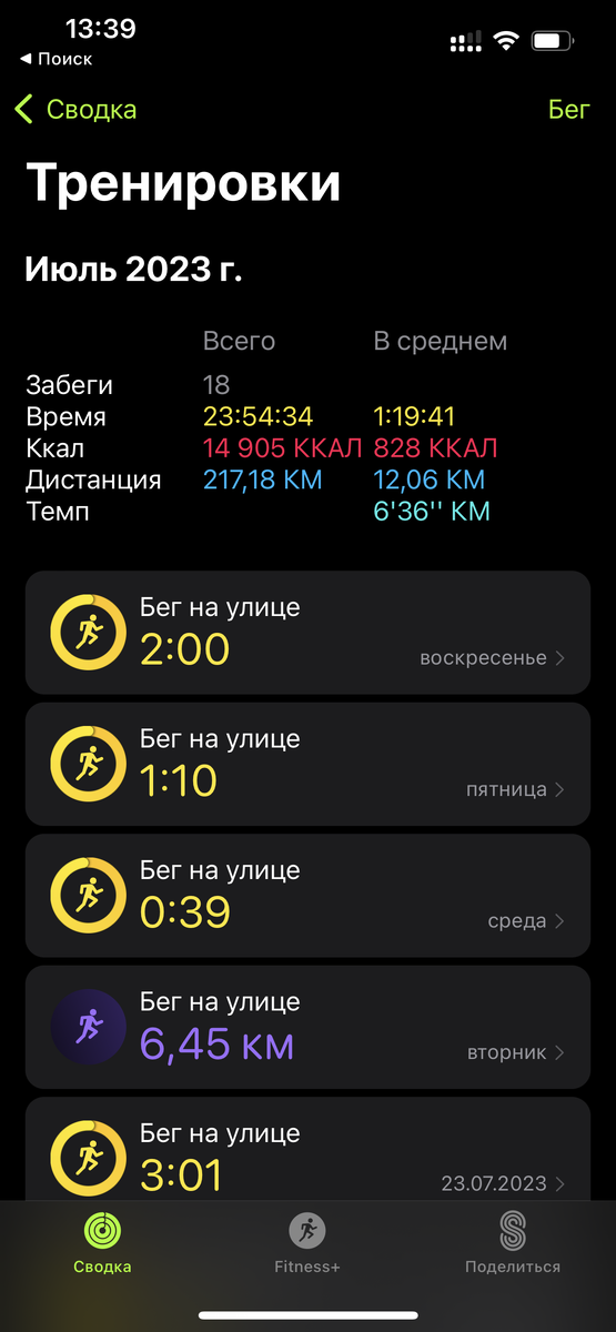 Беговые тренировки