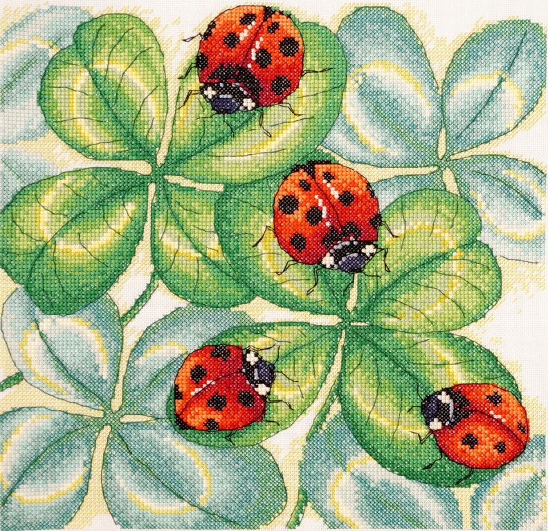 Клевер и божьи коровки 