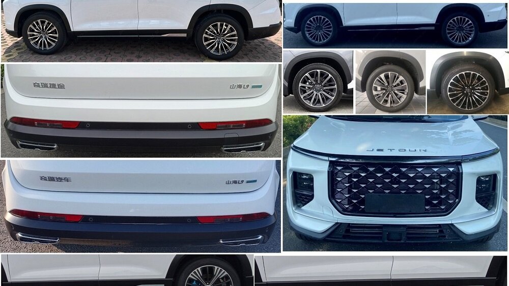 На фото из базы минпрома КНР: Фрагменты дизайна гибридного кроссовера Jetour Shanhai L9
