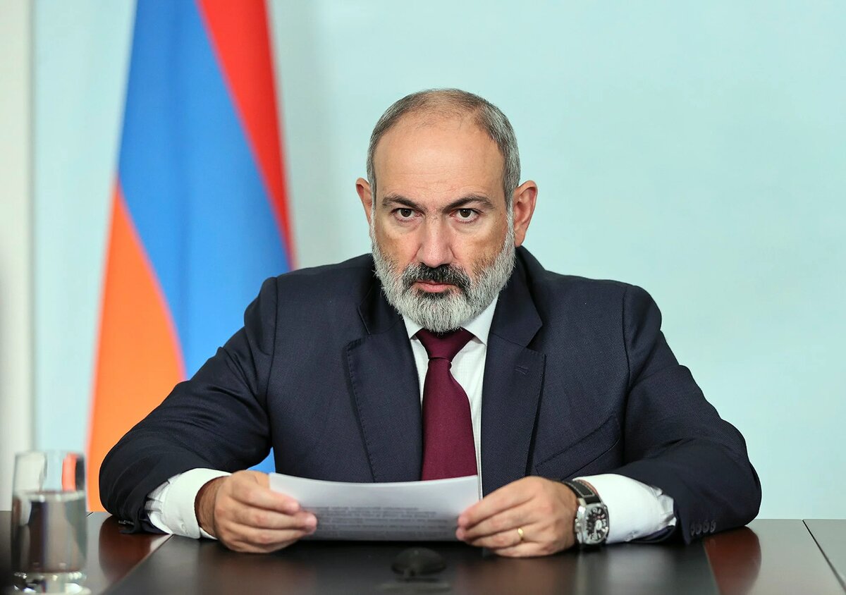 Armenian Prime Minister Nikol Pashinyan delivering his address to the nation in Yerevan, Armenia on Sunday. Photo: EPA-EFE / Armenian Government Press Service / Handout