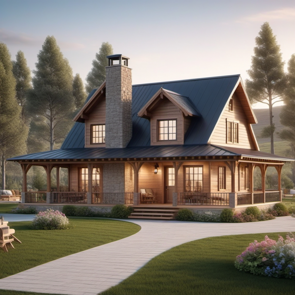 Уютный современный дом напоминающий внешне тот самый кукольный домик из детства