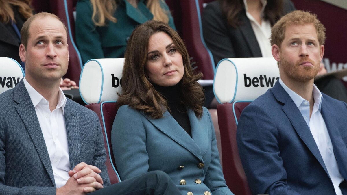    Принц Уильям, принцесса Кейт и принц Гарри© Globallookpress Stephen Lock