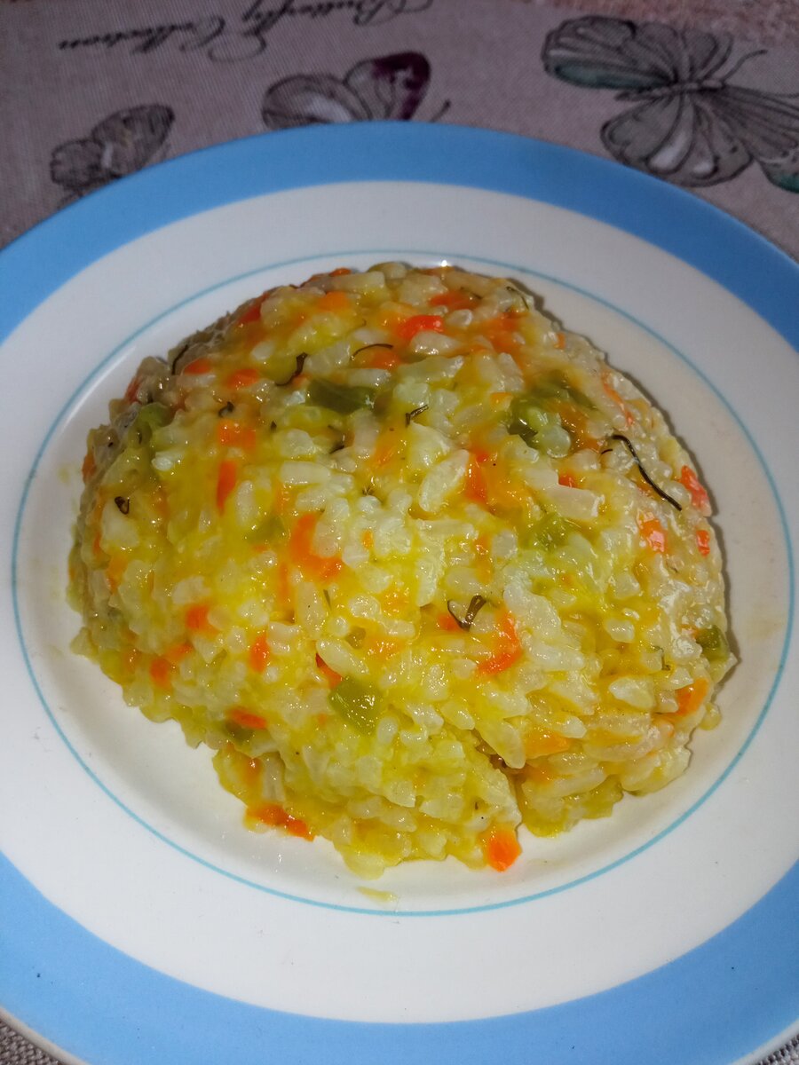 Рис с кабачками и зеленью