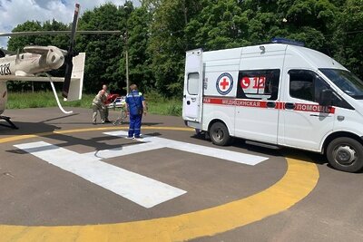    Вертолетная площадка санавиации в Кашире © Пресс-служба администрации г.о. Кашира