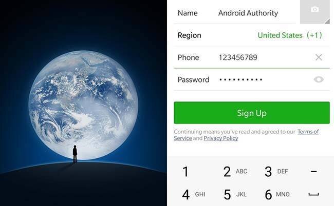 Регистрация аккаунта WeChat.