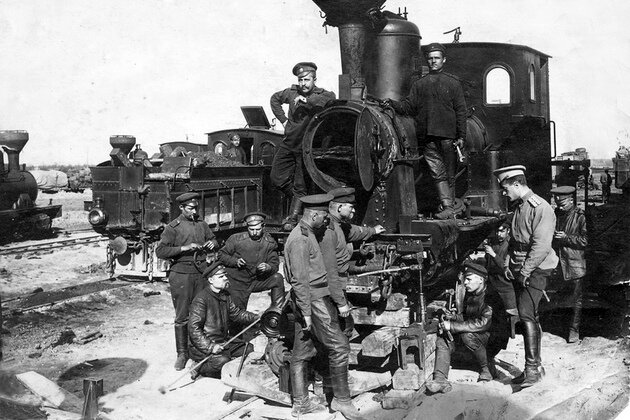 Барановичи Железнодорожный батальон. Полутанки-паровозы типа 86 3-го железнодорожного батальона
