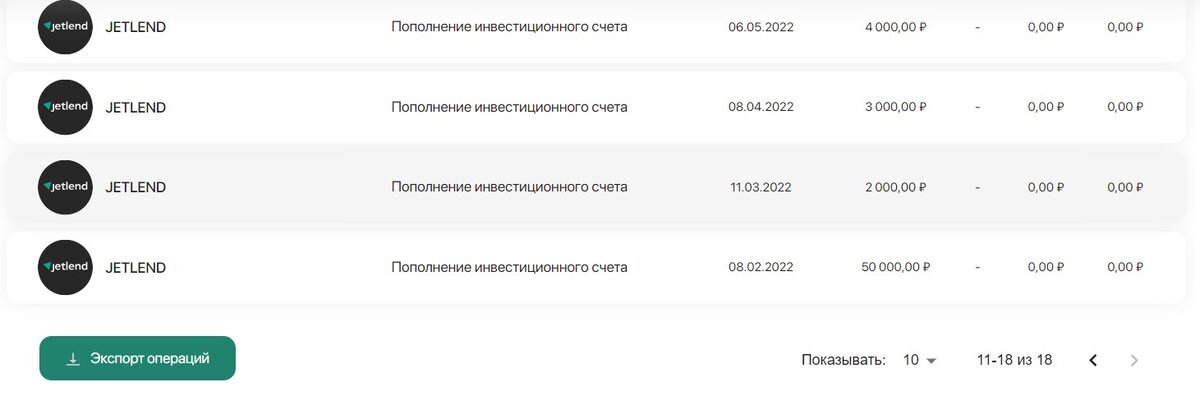 Пополнение счета в Jetlend